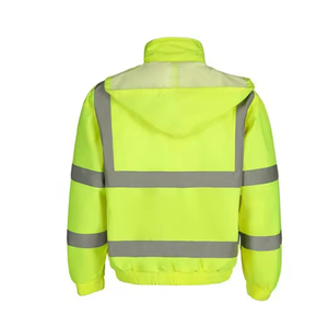 High Visibility <b>Pink</b> Safety <b>Jacket</b> <b>Waterproof</b> Polyester Reflective Workwear for Winter with Customizable Logo - Product Image 2
