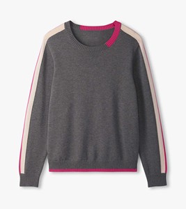 Pull en tricot côtelé pour femme - Pull d'hiver à rayures verticales - Pull en maille doux et élastique pour femme, respirant - Product Image 1