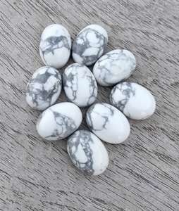 Cabochon en howlite naturelle, pierre précieuse ovale calibrée à dos plat, pierre lâche pour la fabrication de bijoux et les fournitures d'artisanat - Product Image 1