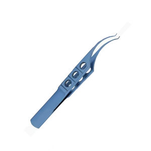 Pince à ligature corneale de 7,5 cm en acier inoxydable allemand, revêtement titane bleu, manuelle, classe I, usage hospitalier, chirurgicale OEM - Product Image 1