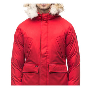 Parka de haute qualité pour homme, veste longue matelassée à capuche, manteau d'hiver pour l'extérieur, veste en fourrure de raton laveur véritable naturelle - Product Image 4