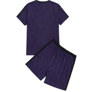 <b>Men</b> Camo Print Raglan Sleeve T-Shirt & Drawstring Waist Shorts <b>Set</b> <b>Men</b> Sportswear Suit <b>2</b> <b>Piece</b> <b>Set</b> Summer <b>Sets</b> - Product Image 4