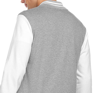 Parches Bordados Personalizados, Chaqueta Varsity Unisex para Hombre con Cuello Alto y Logotipo Bordado en la Parte Delantera - Venta al Por Mayor - Product Image 3