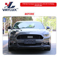 Kit de conversion de pare-chocs avant style GT500 pour Ford Mustang 2015-2017 avec feux de calandre, accessoires de carrosserie, ajustement universel