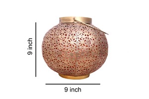 Lámpara de Vela Metálica Hecha a Mano Estilo Marroquí Vintage para Uso en Interiores, Exteriores, Hogar, Jardín y Bodas - Product Image 2