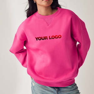 Sweat-shirt polaire pour femme 100 % coton délavé à l'acide, personnalisé avec logo sérigraphié, coupe oversize, vente en gros, faible MOQ - Product Image 5