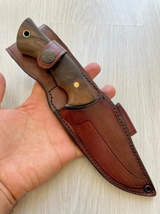 Cuchillo de Caza de Acero Inoxidable de Grado Industrial Hecho a Mano por A&M ENTERPRISES, Mango de Madera, Punta de Clip, 8 Pulgadas, Cuchillos Utilitarios para Exteriores - Product Image 3