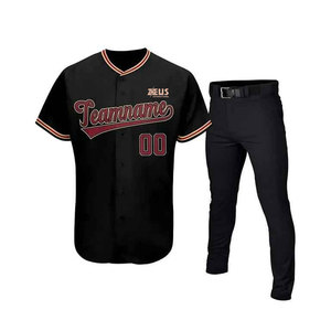 Uniformes de béisbol ligeros de tamaño personalizado con MOQ bajo, transpirables, de secado rápido y lisos, en venta. - Product Image 1