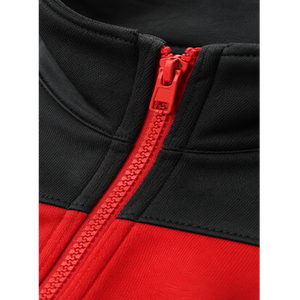 Men's Red Black Full Zip Track <b>Jacket</b> – Athletic Sports Training Wear - Product Image 3