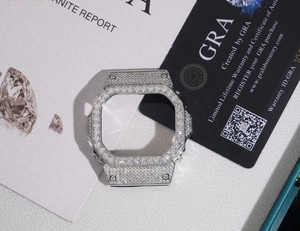 Reloj GShock DRE103 Personalizado con Moissanita Esmerilada, Reloj de Buceo de Lujo Analógico Digital, Estilo Hip Hop, Alta Gama, para Hombre, con Cristal de Zafiro - Product Image 5