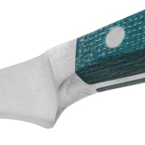 Couteaux à désosser courbés vert sarcelle avec manche fin argenté et triple rivet pour la désossure de volaille et la préparation culinaire - Product Image 4