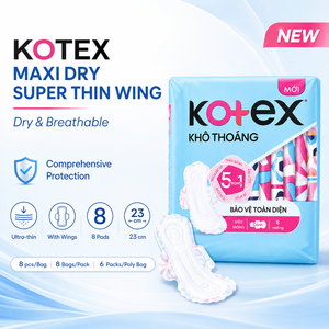 Kotex maxi dry super delgado con alas 23cm - 8 piezas/bolsa |   Productos de Higiene Femenina Premium - Product Image 5