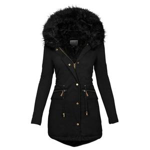 Abrigo largo de lana de borrego para mujer, cálido para invierno, estilo vintage con cremallera y botones, bordado, Elite, nuevo - Product Image 2