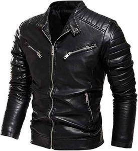 New Design Men's Wool Motorcycle <b>Jacket</b> Slim Fit Other Collar Quick Dry Breathable Winter Style Moto <b>Biker</b> <b>Jacket</b> - Product Image 3