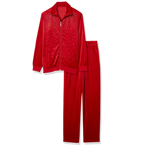 Survêtements en coton 100 % légers et à séchage rapide pour femmes, grande taille, avec strass, dernière collection 2026, vente en gros - Product Image 4