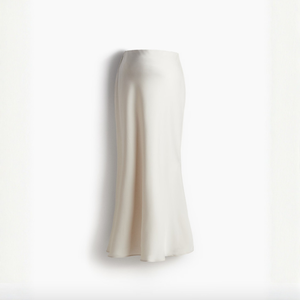 Women's Satin Silk Blend Midi <b>Skirt</b> - Mermaid Trumpet Fit, <b>Elastic</b> Waistband, Woven Casual Elegant Style (OEM/ODM Gentlemom) - Product Image 1