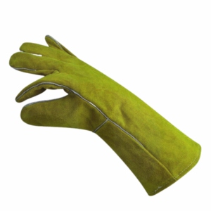 Gants de soudage en cuir de vachette pleine fleur de qualité supérieure pour hommes, résistants à l'abrasion, à la chaleur et aux vibrations, avec manchette de sécurité pour le travail. - Product Image 4