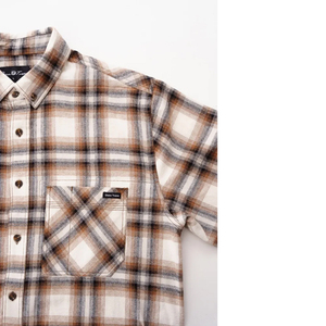 Premium Cotton Streetwear Plaid Shirt Private <b>Label</b> Wholesale Flannel Shirts Urban Streetwear Brushed Cotton Fashion Clothing - Product Image 6