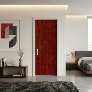 Puertas Interiores de MDF para Apartamentos con Certificado ISO a Bajo Precio, Diseños Modernos de Puertas de Madera para Dormitorios, Casas y Hoteles - Product Image 1