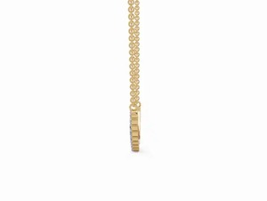 Arsinoe - Colgante de Cadena con Diamante Cultivado en Laboratorio de 0.282 Quilates, Medallón con Halo de 14 Piezas, Oro Amarillo, Rosa o Blanco de 9K, 14K o 18K, Regalo de Joyería - Product Image 5