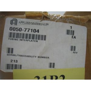 ใช้ท่อ AMAT 0050-77104 สำหรับเชื่อมต่อระหว่างแผ่น - อุปกรณ์และอะไหล่เซมิคอนดักเตอร์ระดับโลกที่เชื่อถือได้ - Product Image 1