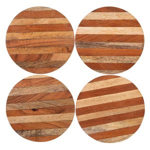 Juego de Posavasos de Resina y Madera de Lujo Hechos a Mano de la Mejor Calidad, 5 Piezas con Soporte, Color Personalizado, Forma Redonda, Duraderos, 10 mm de Grosor, Ecológicos, para Fiestas - Product Image 4