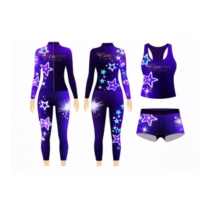 Conjunto de Top Deportivo y Pantalones Cortos Personalizados para Equipo de Animadoras, Gimnasia, con Diseño Estampado de Diamantes de Imitación, Material de Poliéster y Spandex - Product Image 5