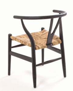 Fauteuil de salle à manger moderne en bois massif et rotin - Chaise de salle à manger d'extérieur durable et écologique pour la maison, l'hôtel, le bar - Product Image 2