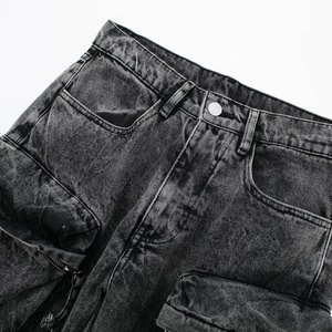 Pantalones Cargo de Cintura Alta con Efecto Desgastado, Corte Holgado, Largos, de Algodón, Estilo Urbano, Pantalones de Mujer, Estilo Hip Hop, Ropa de Otoño - Product Image 4