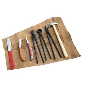 Kit de mantenimiento de pezuñas duradero para herradores con cortador de pezuñas, clincher de cocodrilo, extractor de clavos, bucle para abscesos y cuchillo de doble filo - Product Image 1