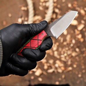 มีด EDC แบบใบตายติดปลอก Nordic Forge รุ่นสั่งทำพิเศษ ขนาด 6 นิ้ว ด้ามจับแบบ Full Tang ปลายมีดแบบ Drop Point สำหรับงานลอกหนัง ตั้งแคมป์ ล่าสัตว์ ทำจากเหล็ก 12c27 - Product Image 5