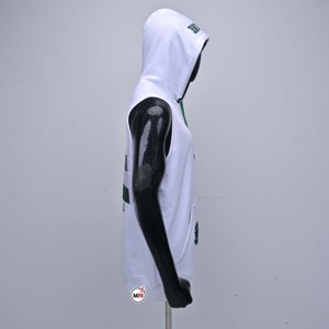 เสื้อฮู้ดแขนกุดสีขาวสำหรับผู้ชาย ปักโลโก้ GT กระเป๋าหน้า ผ้าฝ้ายฟลีซ สวมใส่สบาย ทรงปกติ เหมาะสำหรับฤดูหนาว แบบสั่งทำ - Product Image 4