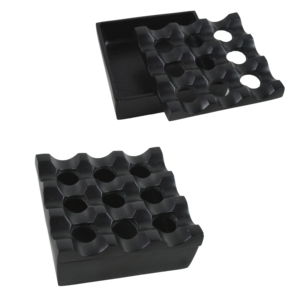 Cendrier en métal noir attrayant avec finition peinte, vaisselle décorative pour jardin, bar, maison, hôtel, bureau – Cendriers design - Product Image 1