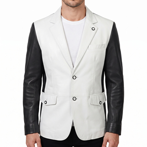 Blazer en cuir pour homme grande taille, sport et affaires, coupe-vent et respirant - Product Image 6