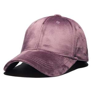 Adjustable Custom Metal Buckle Back Strap <b>Plain</b> Black Velvet Baseball <b>Caps</b> Without logo - Product Image 3