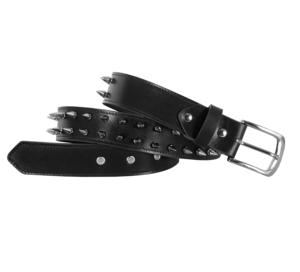 Ceinture personnalisée en cuir véritable gaufré croco cloutée à pointes, motif croco marron, boucle personnalisée, marque privée, OEM, vente en gros, luxe - Product Image 1