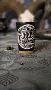 Taza Hecha a Mano de Cuerno de Búfalo |   Jarra Vikinga Natural de Cuerno de Buey para Beber Cerveza, Vino o Hidromiel |   Regalo Empresarial Ecológico Estilo Americano a Prueba de Fugas - Product Image 5