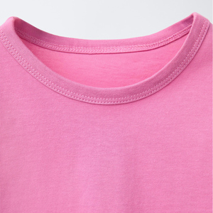 Conjunto de 2 piezas de camiseta y pantalones cortos de algodón para niñas, estampado floral rosa, ropa de verano, cuello redondo, manga corta, ropa informal transpirable - Product Image 3