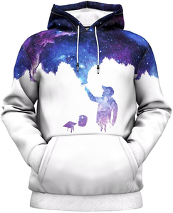 เสื้อฮู้ดดี้พิมพ์ลายดิจิตอลแบบกำหนดเองสำหรับผู้ชาย พิมพ์ลาย 3 มิติ ทั้งตัว ผ้าโพลีเอสเตอร์ทรงโอเวอร์ไซส์ - Product Image 2