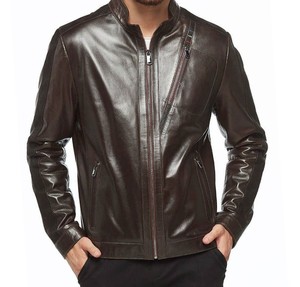 Vestes de mode pour hommes en cuir PU de qualité supérieure sur mesure avec logo avant en toile à col montant-Design Premium - Product Image 6