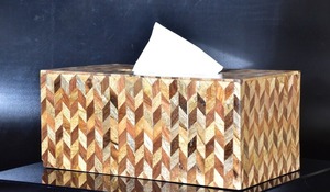 Natural Finish Modern Wooden Tissue Box Napkin Holder Most Selling Design for Hotel Restaurant <b>Table</b> Top Decorative Daily Use - Product Image 2