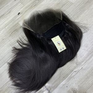 Perruques en cheveux humains vietnamiens naturels lisses noirs personnalisées, perruques en dentelle suisse droite 5x5 HD, perruques en cheveux humains du Vietnam - Product Image 3