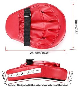 นวมซ้อมมวย Lawd Sports สีแดง ทำจาก PVC/หนัง พร้อมสายรัดสีดำ ทนทาน เหมาะสำหรับฝึกซ้อมคิกบ็อกซิ่ง มวยไทย - Product Image 3