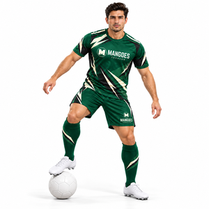 Conjunto de Uniforme de Fútbol Personalizado para Hombre, Mujer, Jóvenes y Adultos, Camiseta con Cuello en V, Pantalones Cortos Sublimados, Calcetines, para Entrenamiento y Partido - Product Image 2