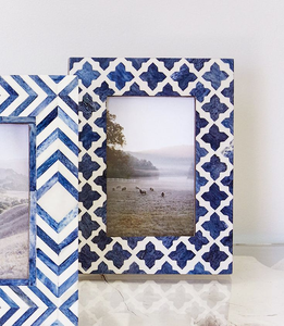 Cadre photo rectangulaire horizontal en os incrusté, nouveau design, écologique, fait main, durable, pour table, par HF CRAFTS - Product Image 5
