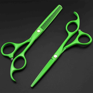 professional Japan 440c 5.5 Color hair scissors set haircut scissor thinning barber cutting scissor Beauty Salon Equipment - Product Image 2