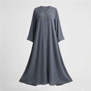 Robe Abaya élégante à manches longues, taille plus, pour toutes les saisons, été, automne, longueur cheville, imprimé léopard, tendance, traditionnelle, musulmane - Product Image 1