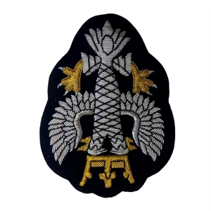 Top Handmade 100% Bullion Wire Veterans Uniform Blazer Badges Customizable Sew-on Embroidered <b>Box</b> Packaging Badges - Product Image 3