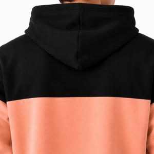 <b>Men</b> Color Block <b>Pullover</b> Hoodie Oversized Streetwear Style Contrast Panel Hoodie Comfortable Daily Wear Hoodie For <b>Men</b> - Product Image 5