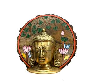 Masque de Bouddha en résine, sculpture artisanale, statue de table, technique de moulage, figurine, design Feng Shui, marque Nirmala Handicrafts - Product Image 6